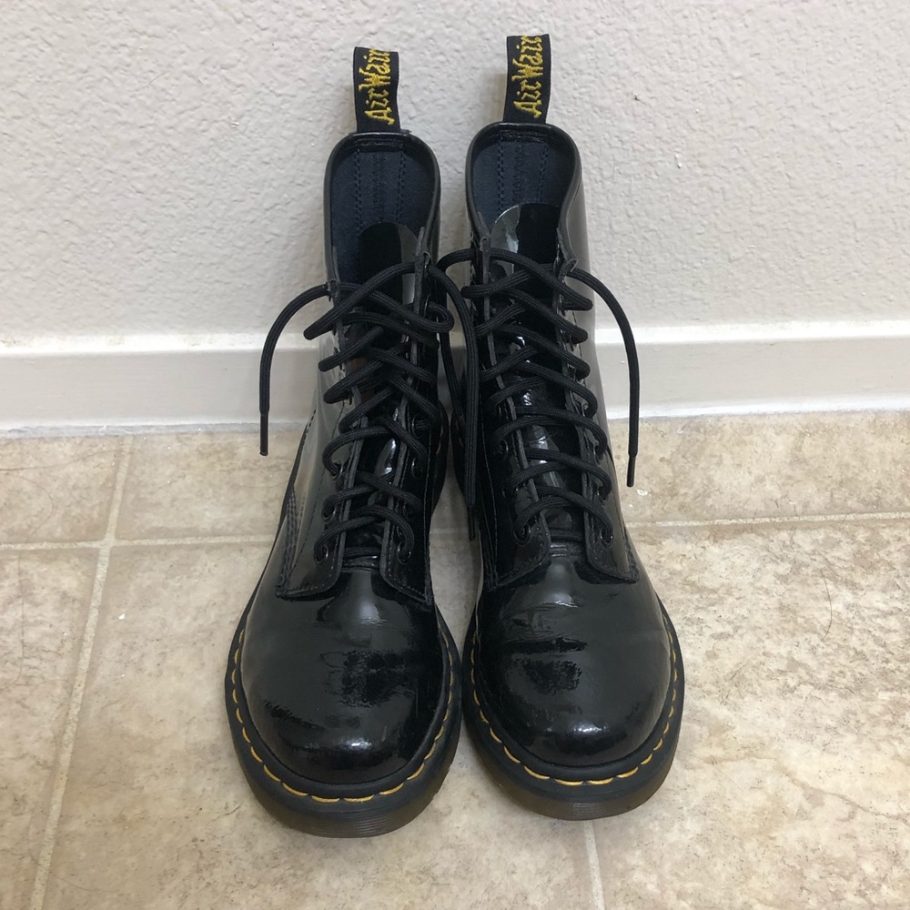 Dr/Doc Martens Black Leather Combat Boots